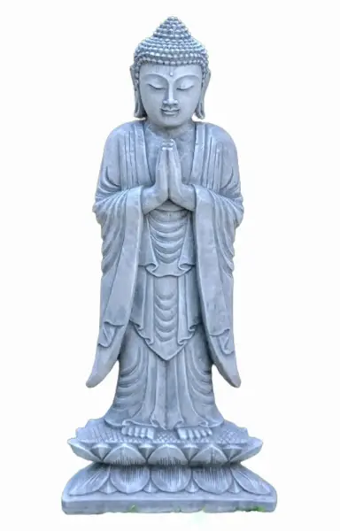 Product image 4 of the product “Jagan - Standing Buddha, Namaskara, 82cm H | cast stone ”